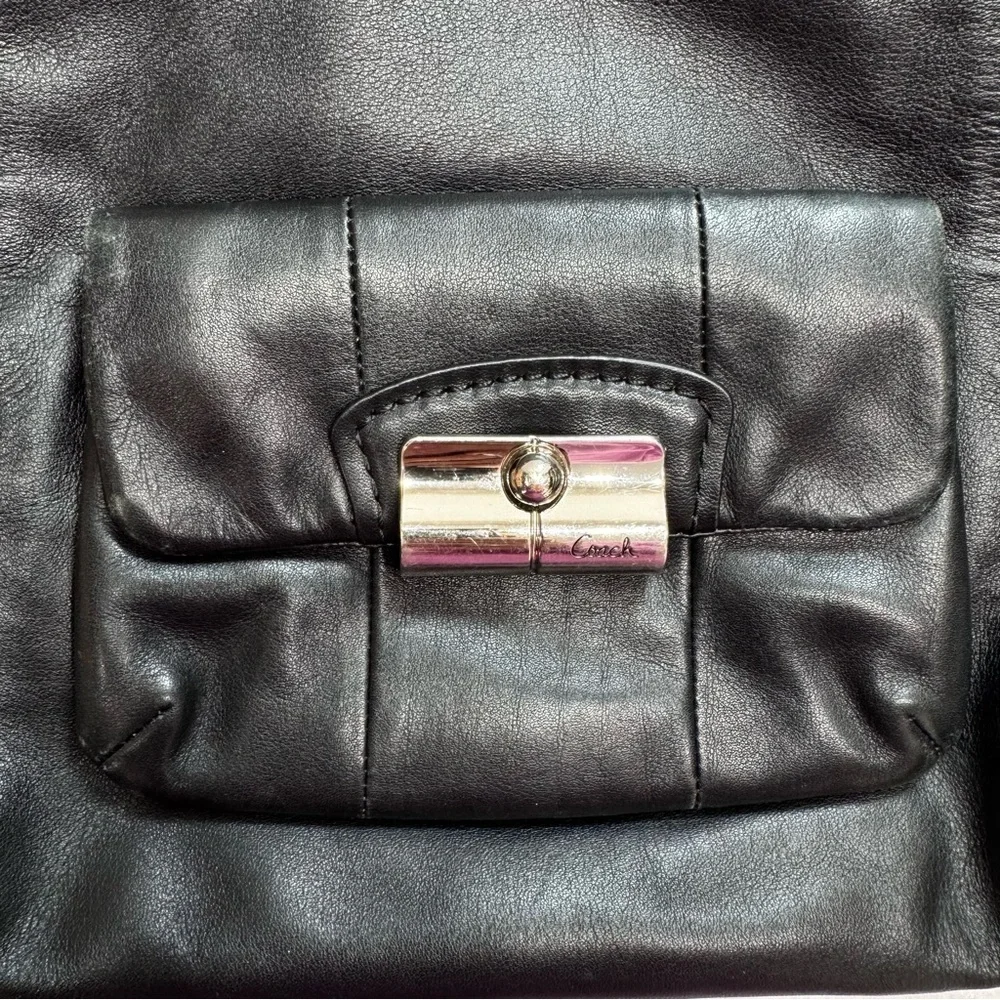 Coach Kristin Convertible Hobo Bag Black Leather Shoulder Bag No. G1076-14783